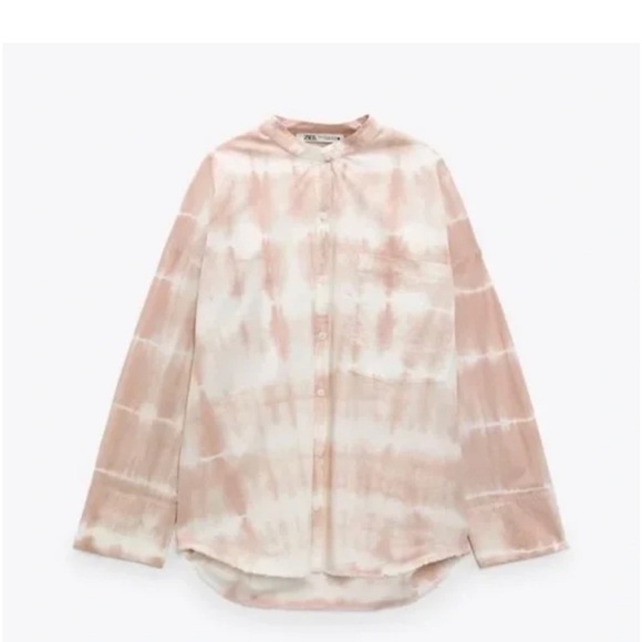 Zara Light Pink Button-Up Shirt - Picture 5 of 7